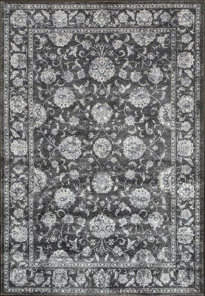 Dynamic Rugs ANCIENT GARDEN 57126-3636 Charcoal and Silver